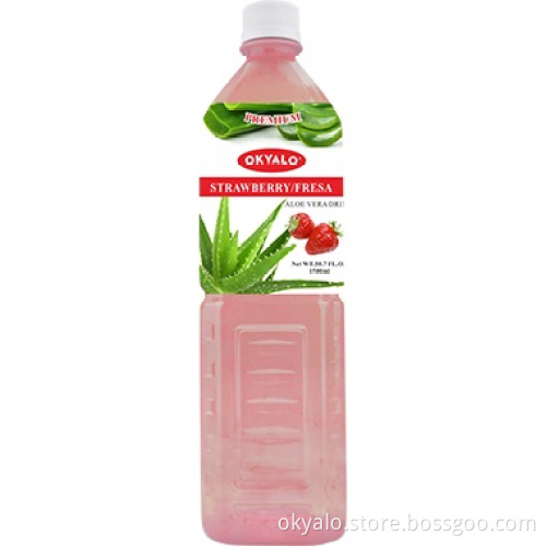 2017 Okyalo Strawberry Aloe Vera Pulp Drink in 1.5L, Okeyfood